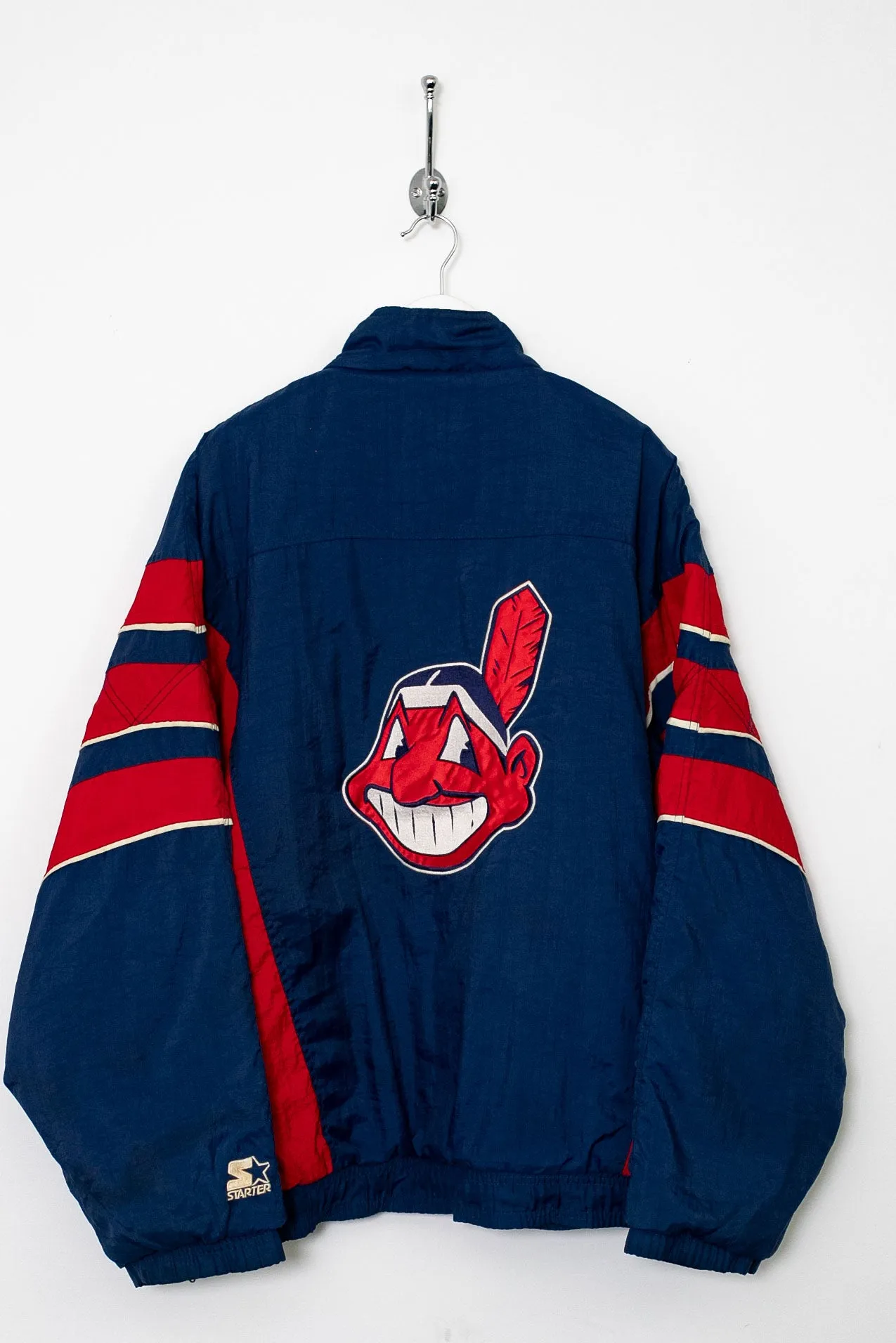 00s Starter MLB Cleveland Indians 1/4 Zip Padded Jacket (L)