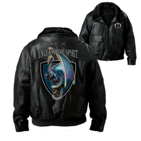 'Unleash The Spirit' Men's Leather Jacket