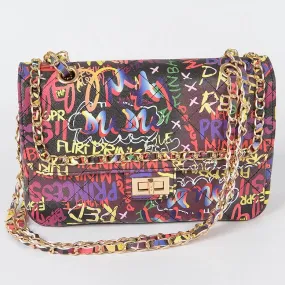 3AM Multi Graffiti Shoulder Bag