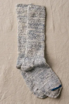 7-6010 Garabou Organic Cotton Slipper Socks Indigo