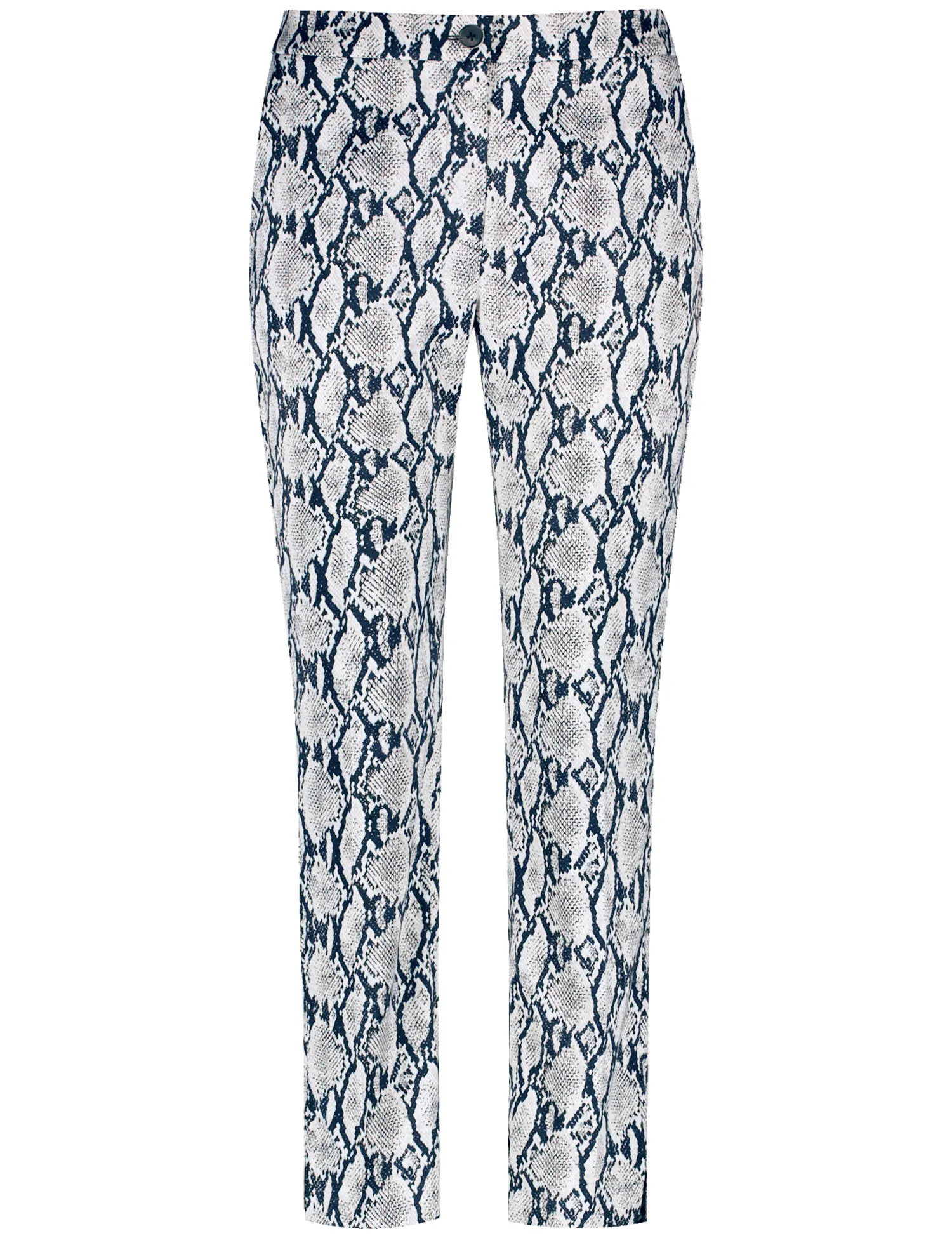 7/8-length trousers with a snakeskin pattern