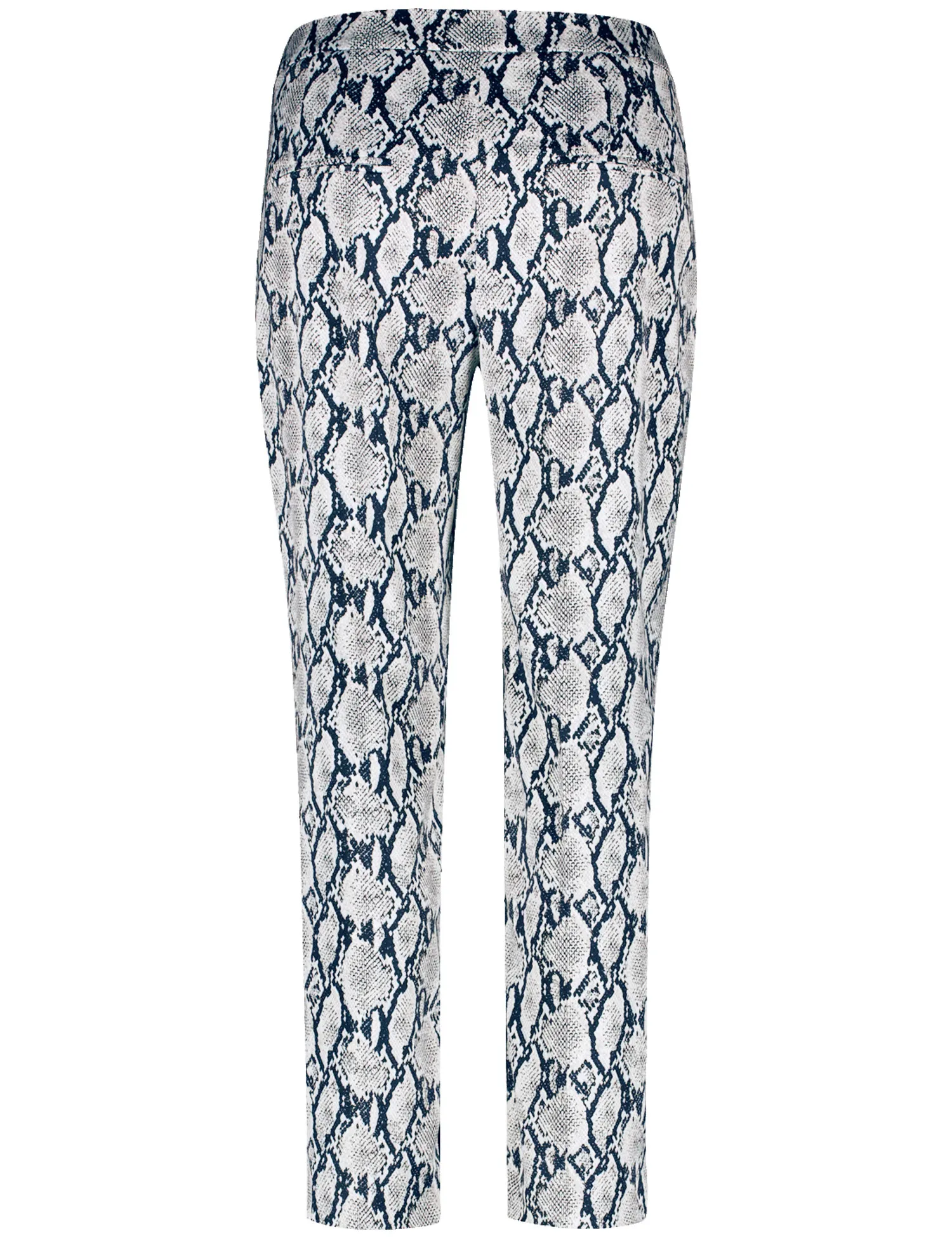 7/8-length trousers with a snakeskin pattern