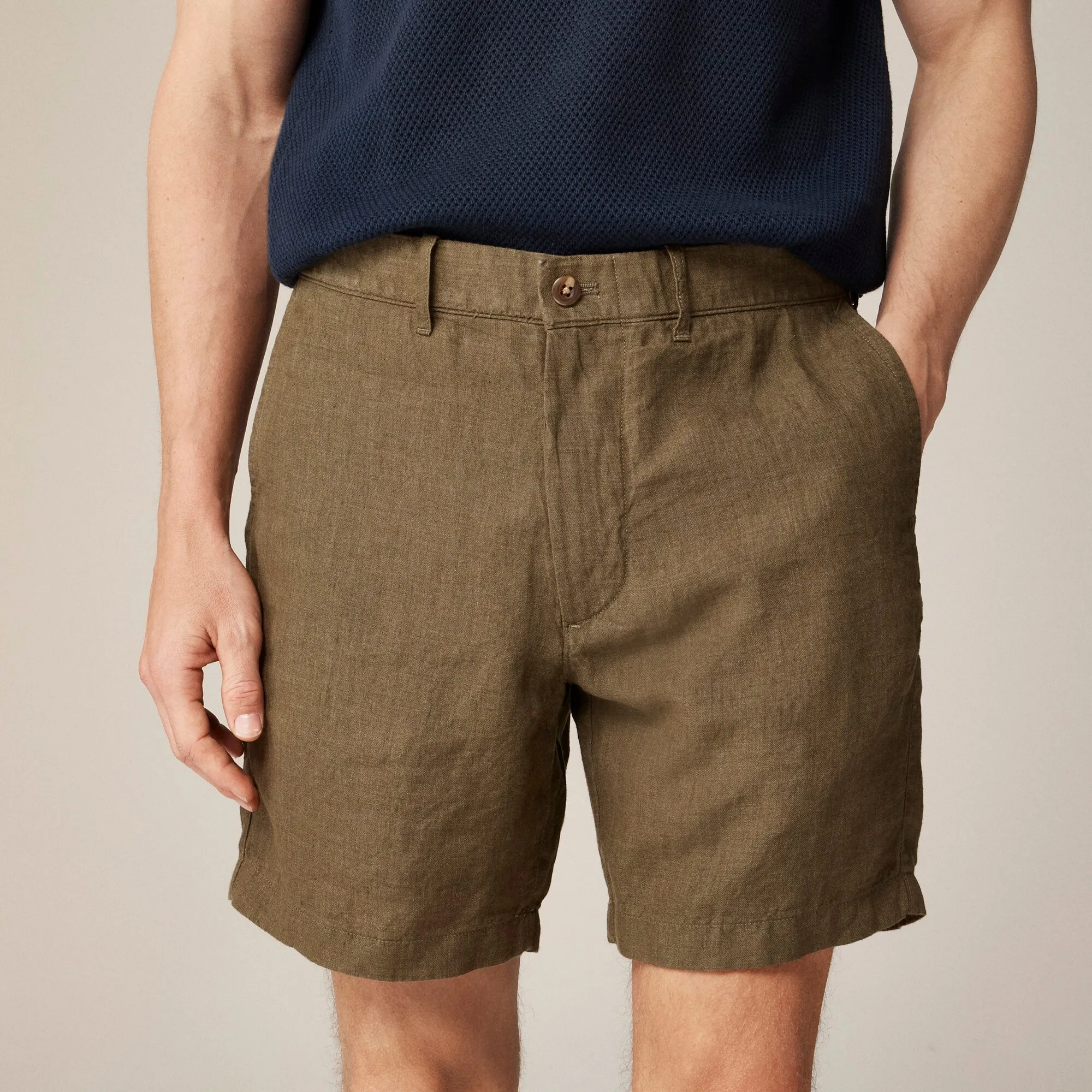7" linen short