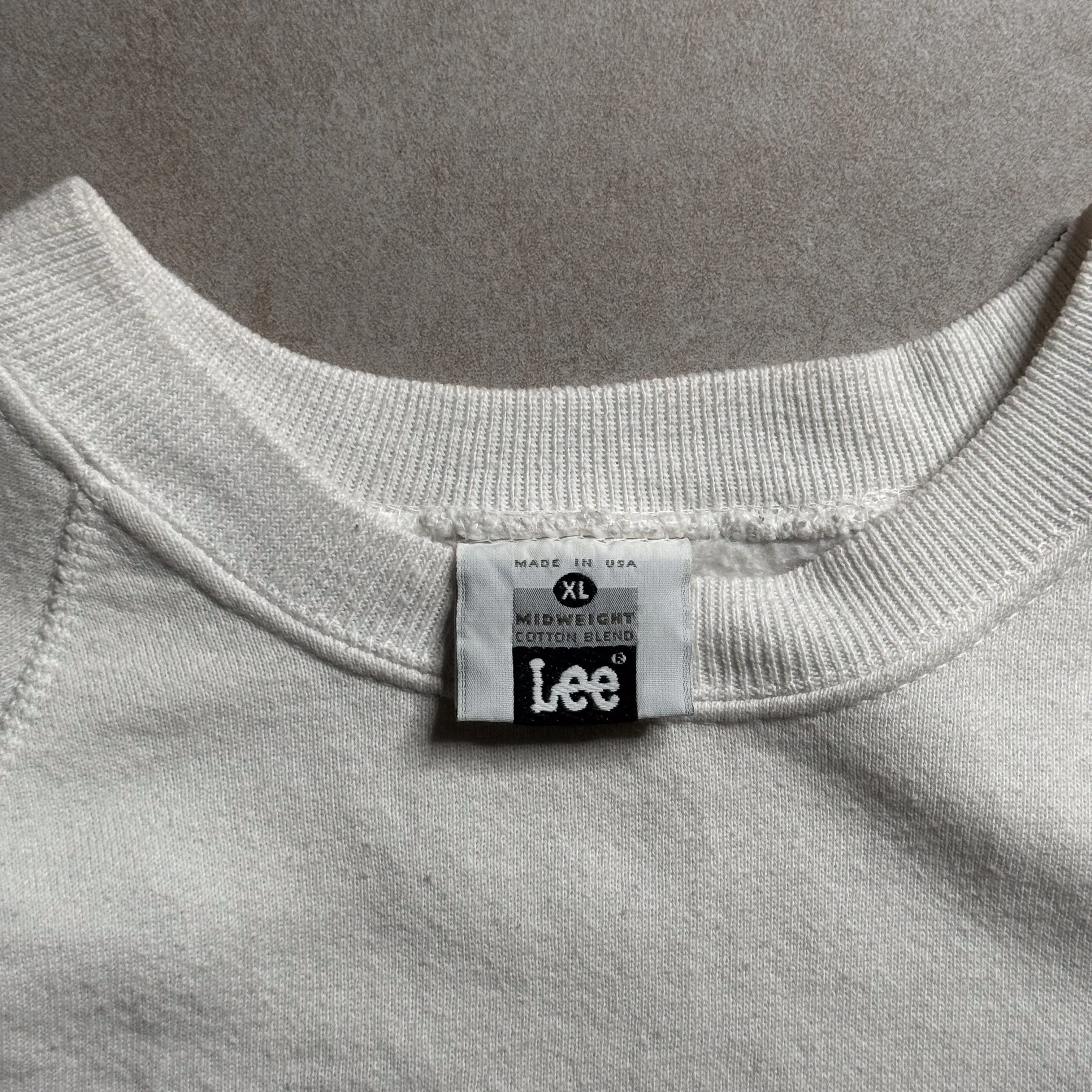 90s Lee White Sweatshirt - XL