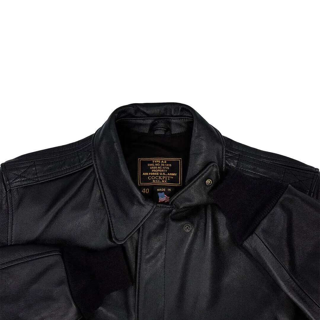 A2 pilot leather jacket for men black cockpit'usa \z 21v41\