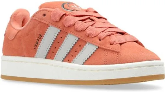 Adidas lace-up suede sneakers Orange