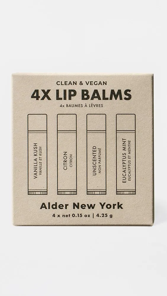 Alder New York   4x Lip Balm Set 