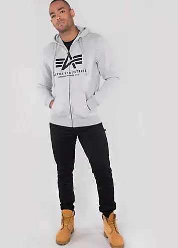 Alpha Industries Logo Print Hooded Sweat Jacket | Look Again