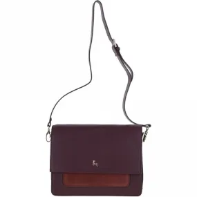 Ashwood Two Sections Shoulder Bag Burgundy: AW0022