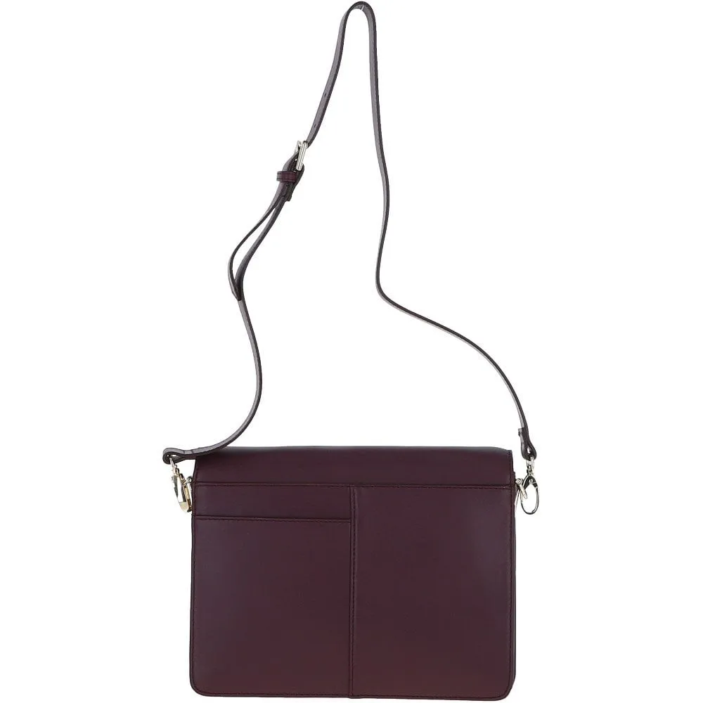 Ashwood Two Sections Shoulder Bag Burgundy: AW0022