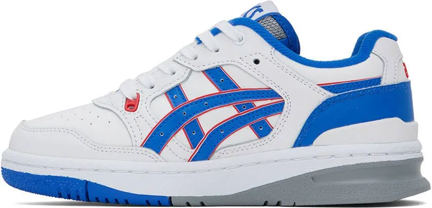 Asics White & Blue EX89 Sneakers