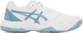 Asics White & Blue GEL-Dedicate 7 Sneakers