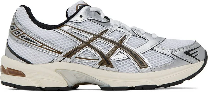 Asics White & Brown Gel-1130 Sneakers