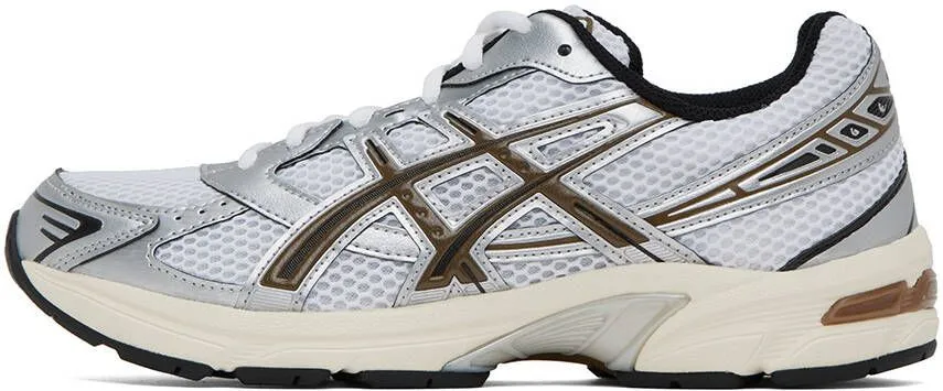 Asics White & Brown Gel-1130 Sneakers