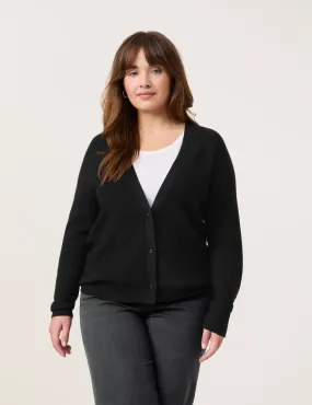 Basic rib knit cardigan