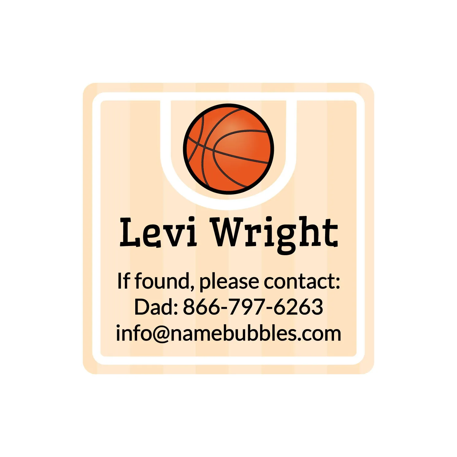 Basketball Contact Labels