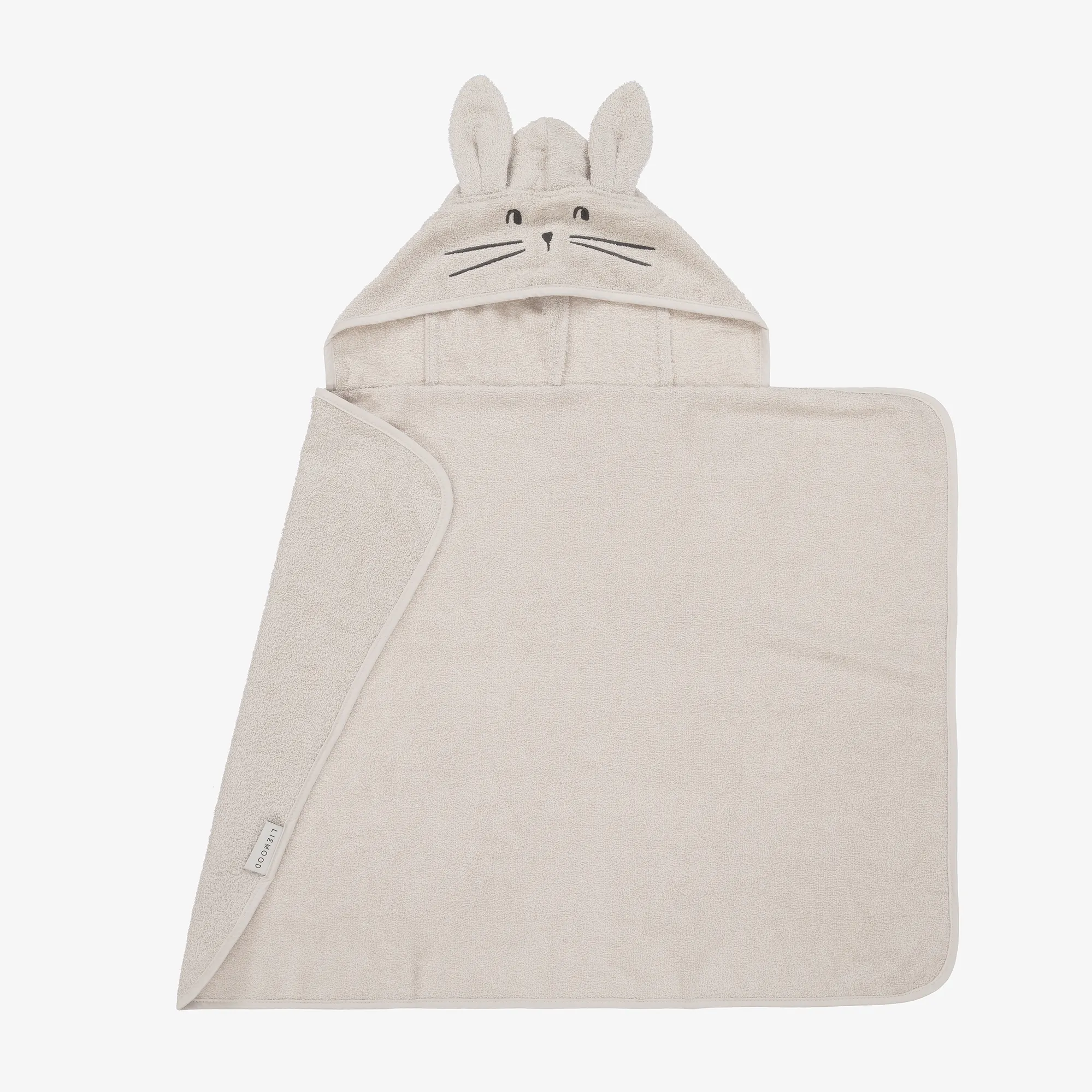 Beige Cotton Bunny Hooded Towel (85cm)