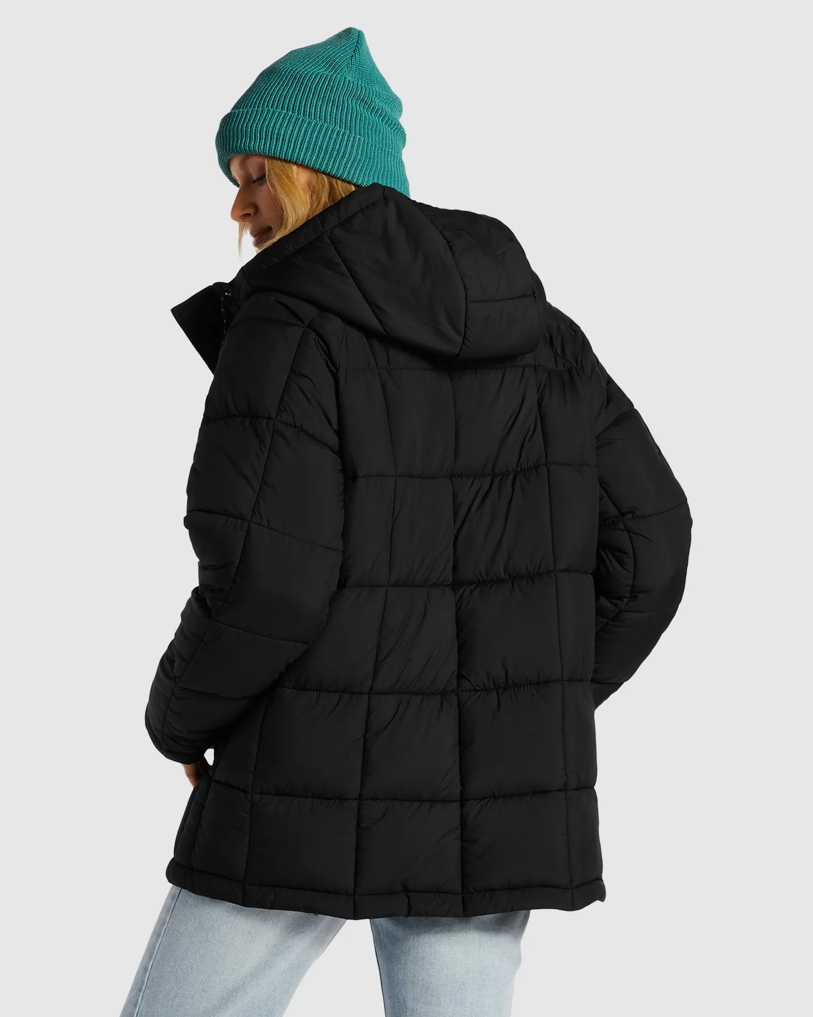 Billabong Venture On Puff Zip-Up Hooded Jacket - Black | SurfStitch