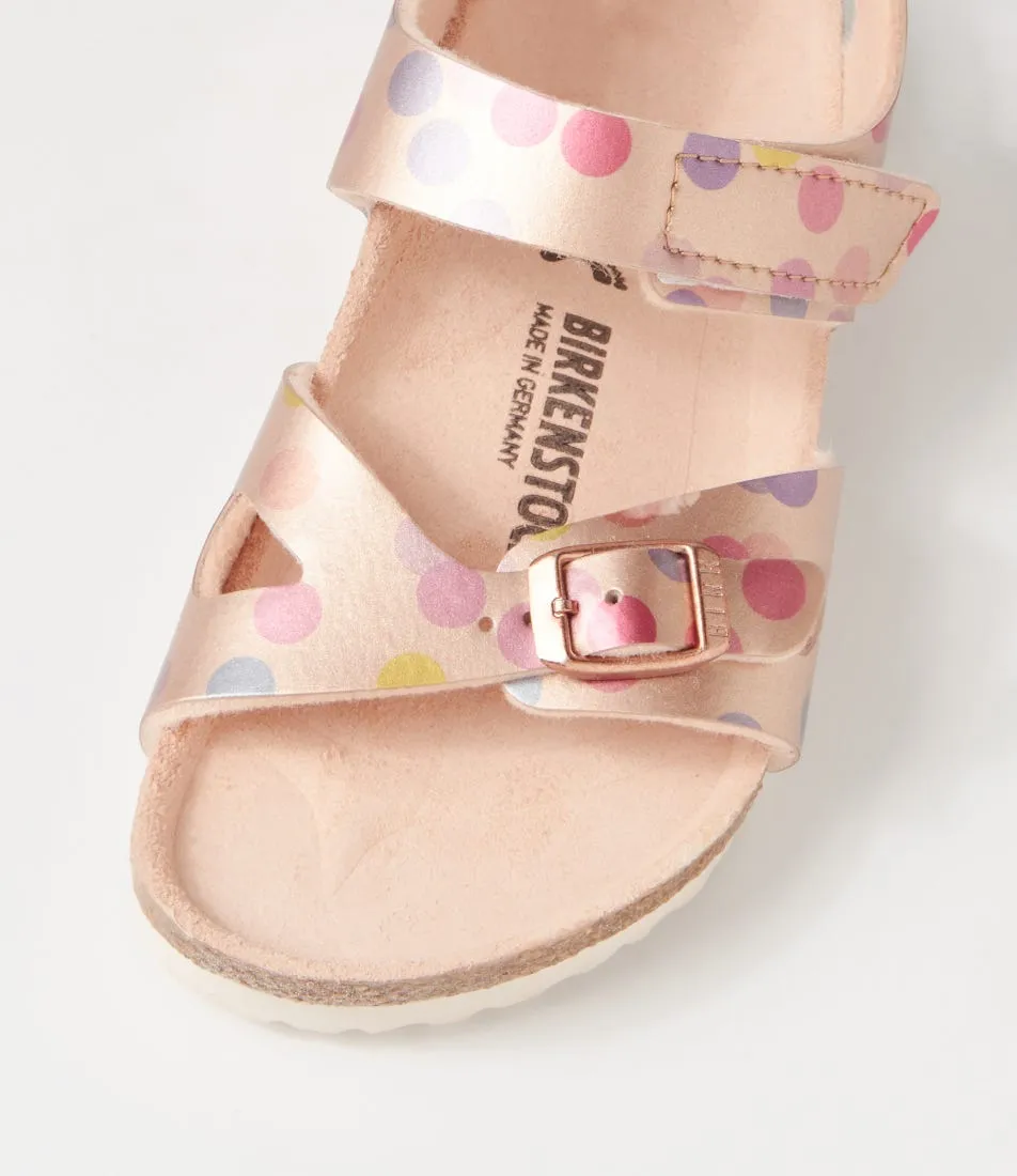 BIRKENSTOCK Colorado Jnr Metallic Dots Copper Birkoflor Sandals