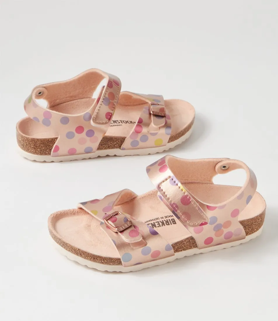 BIRKENSTOCK Colorado Jnr Metallic Dots Copper Birkoflor Sandals