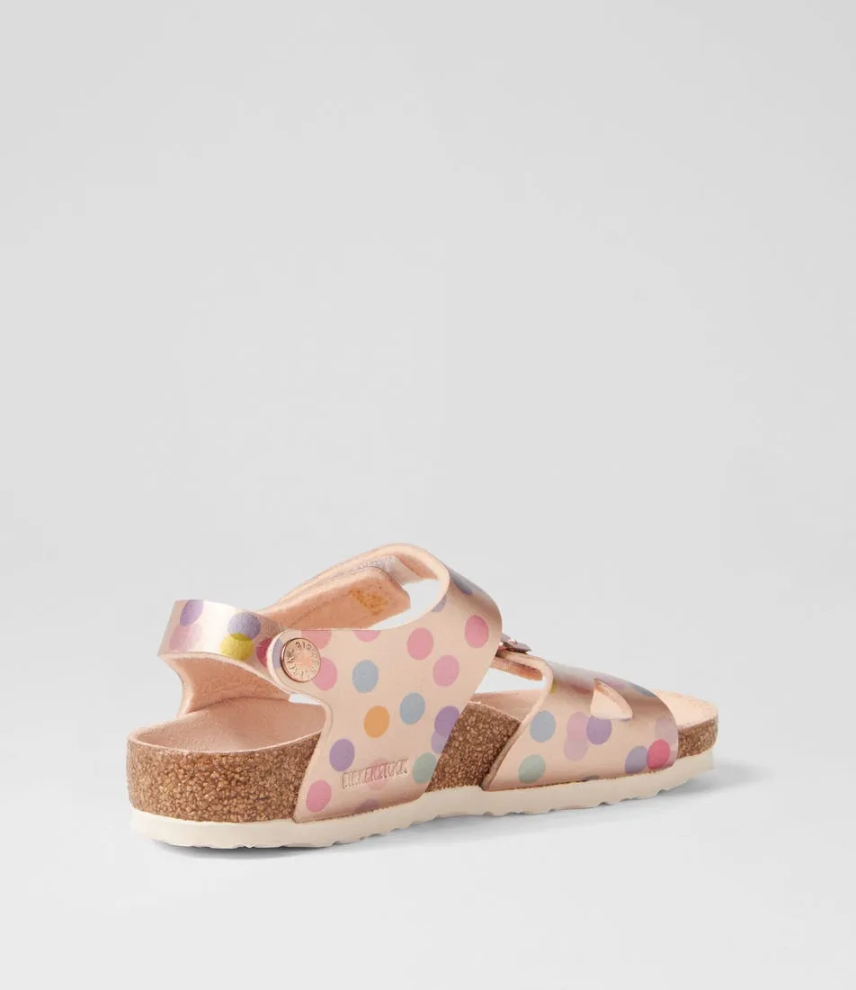 BIRKENSTOCK Colorado Jnr Metallic Dots Copper Birkoflor Sandals