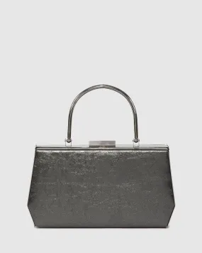 Black Gia Top Handle Clutch Bag