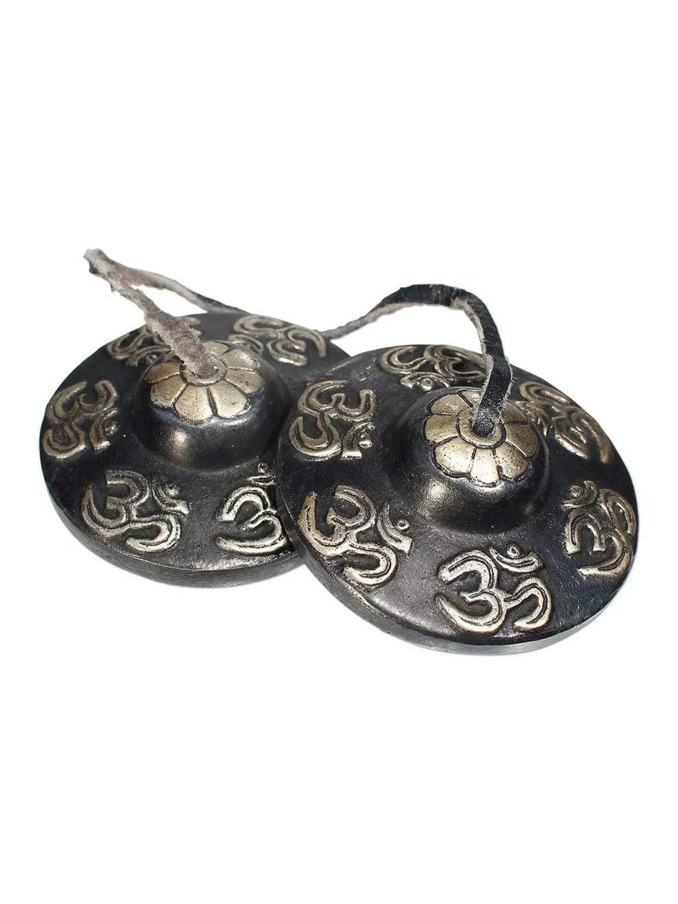Black Om Tingsha - 1.75 inch