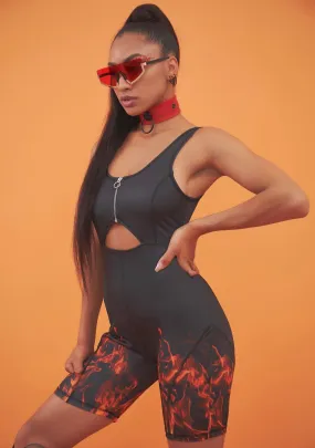 Blazing Glory Cut-Out Romper-