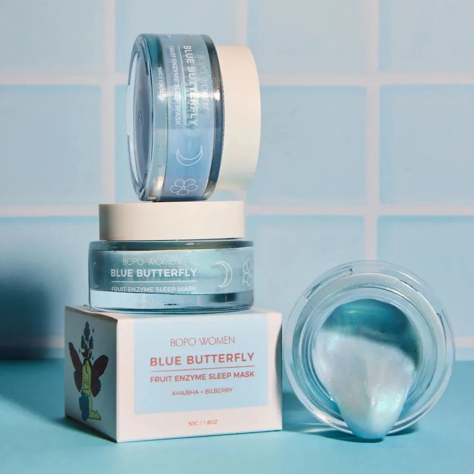 Blue Butterfly Sleep Mask