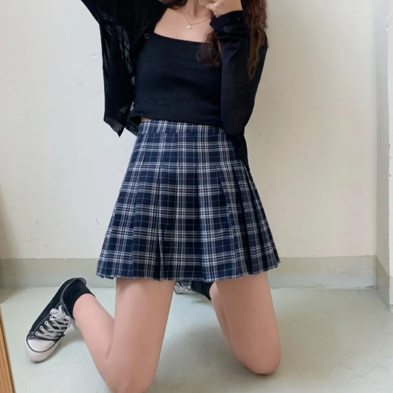 Blue Check Skirt