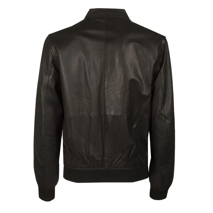 BOMBER BIKER JACKET Man Black 