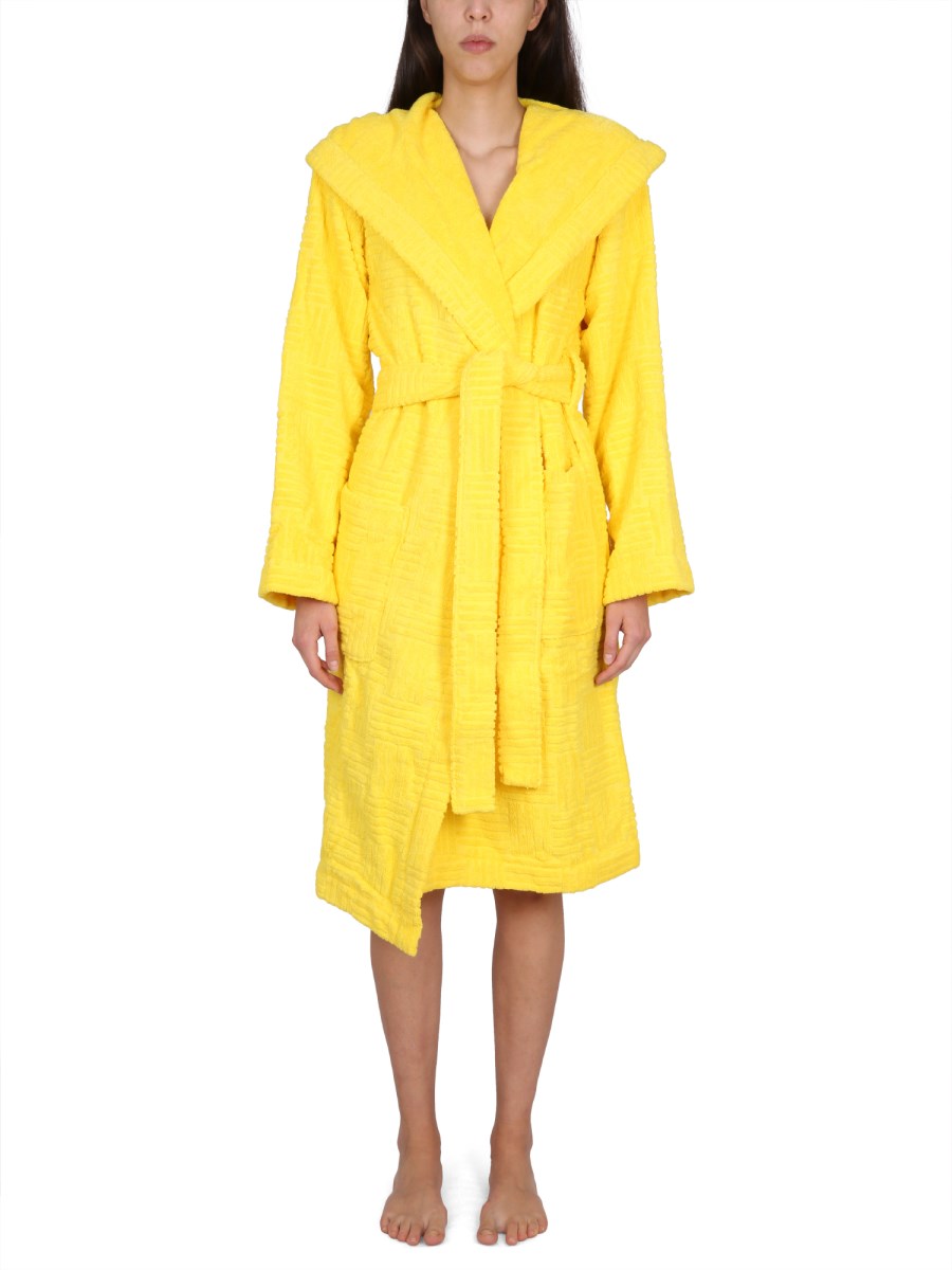 BOTTEGA VENETA    COTTON TERRY HOODED BATHROBE