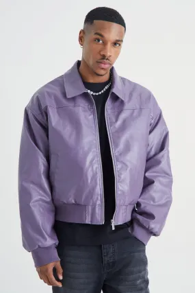 Boxy Pu Collared Bomber