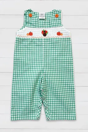 Boy Gingham Thanksgiving Romper