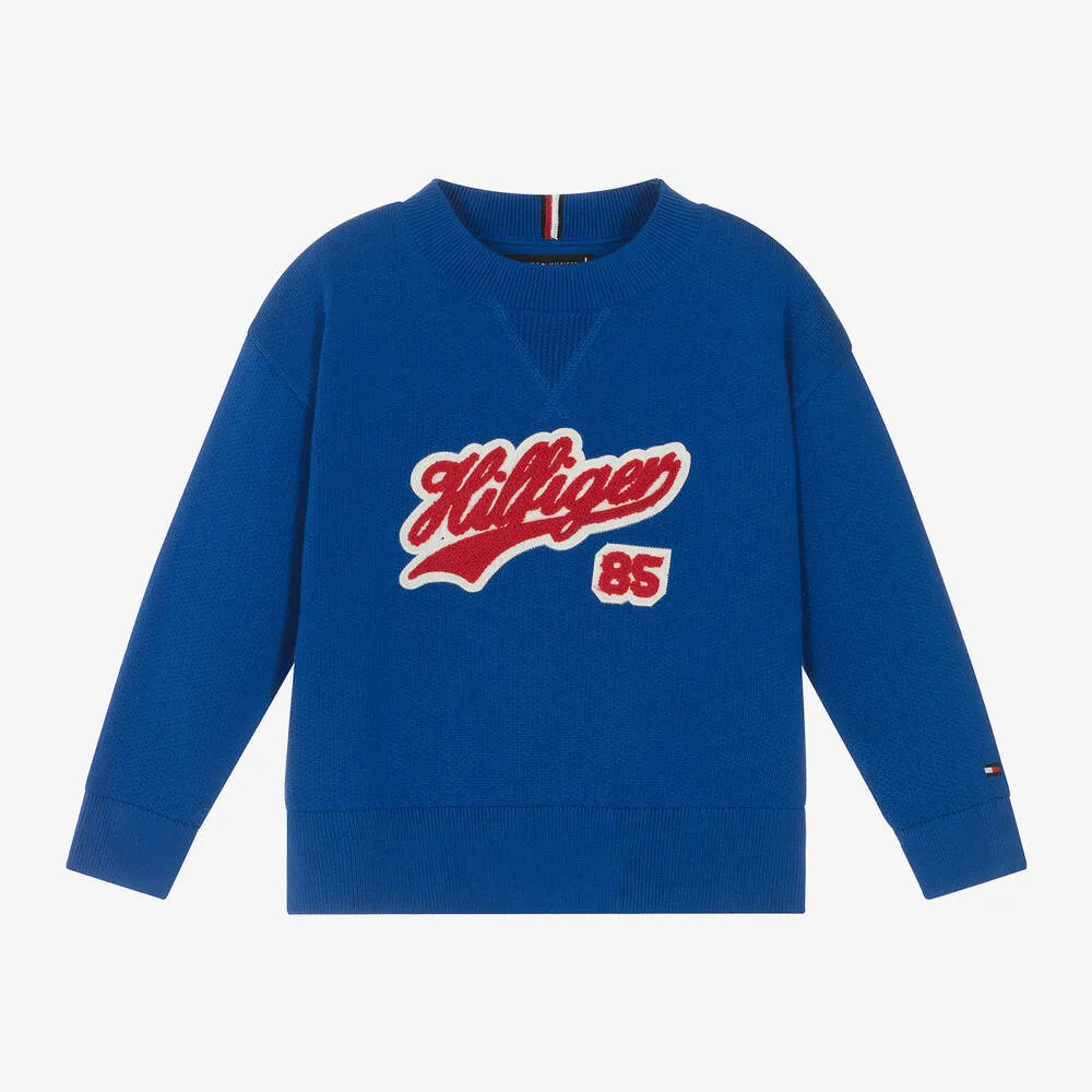 Boys Blue Cotton Jumper