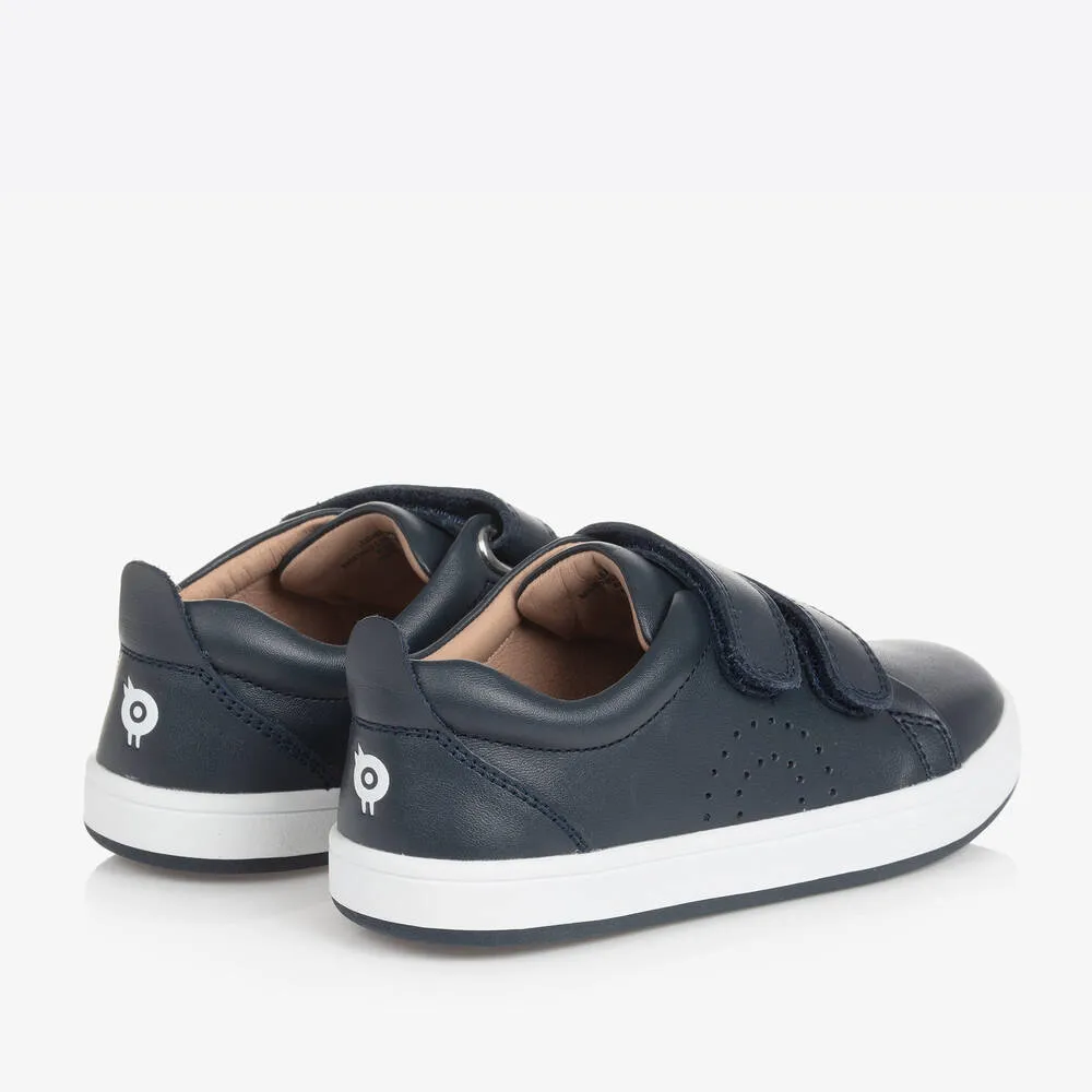Boys Blue Leather Trainers