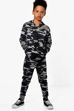 Boys Camo Tracksuit Set