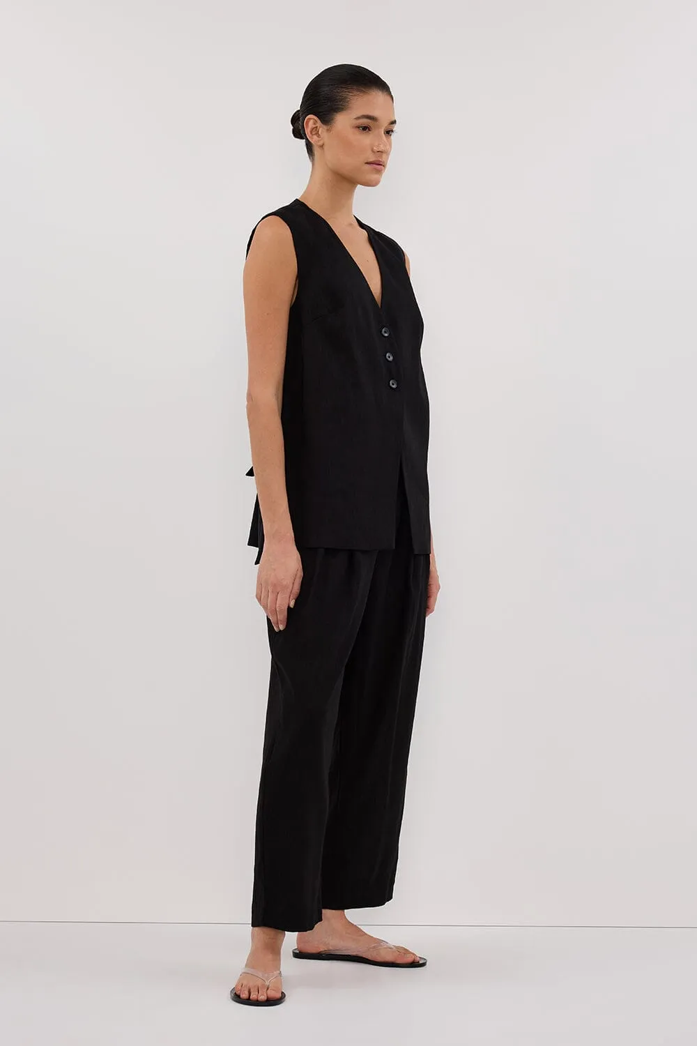 BRAX BLACK LONGLINE VEST