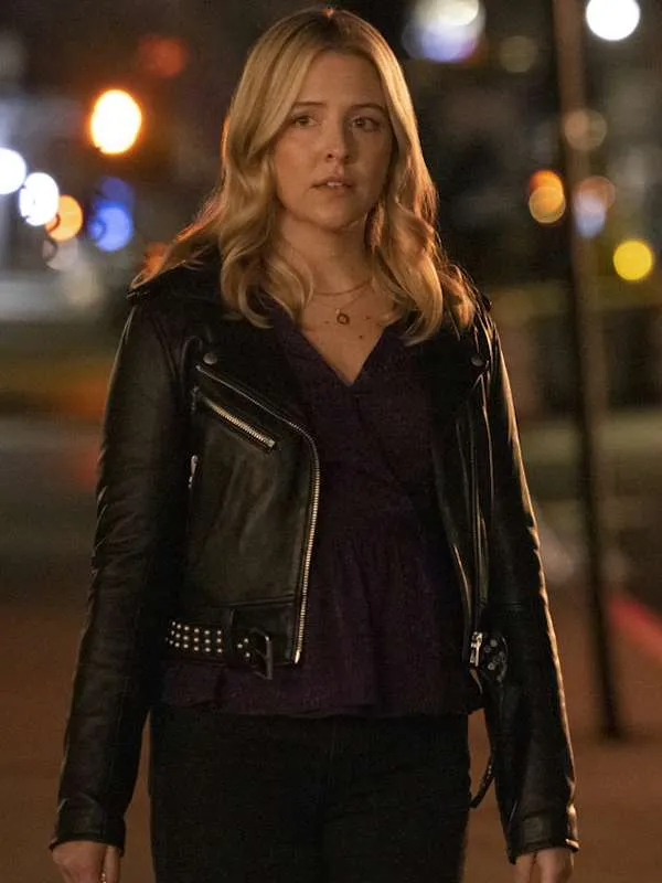 Brooke Dubek The Other Two Black Leather Jacket