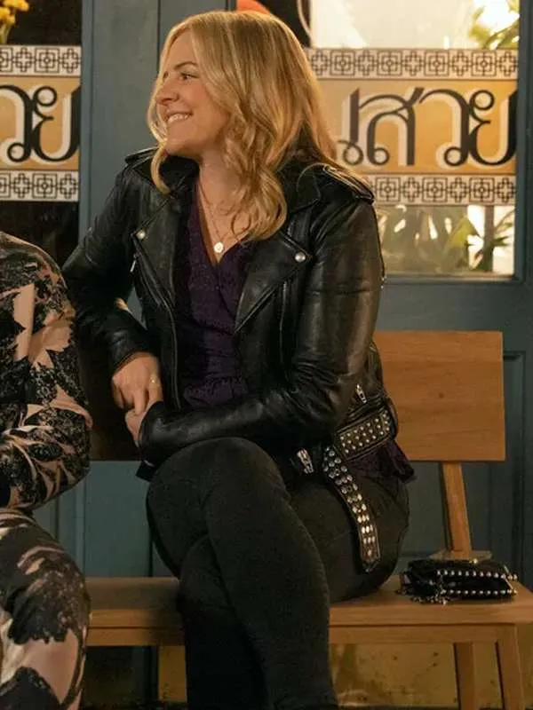 Brooke Dubek The Other Two Black Leather Jacket