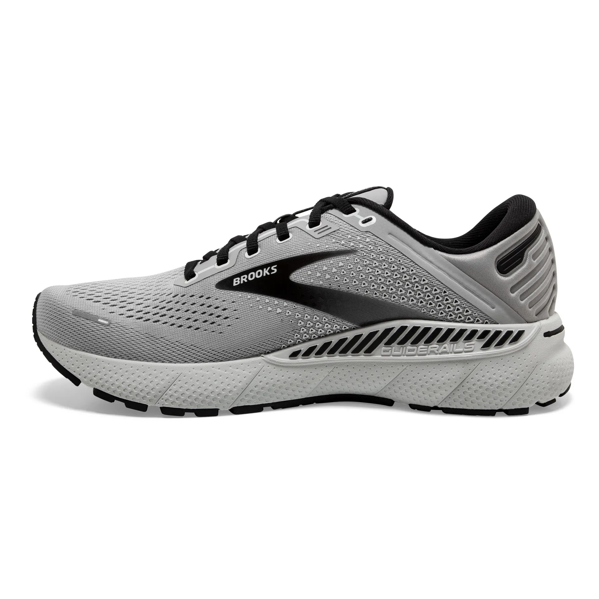 Brooks Mens Adrenaline 22 Support Running Shoe- Alloy/Grey/Black