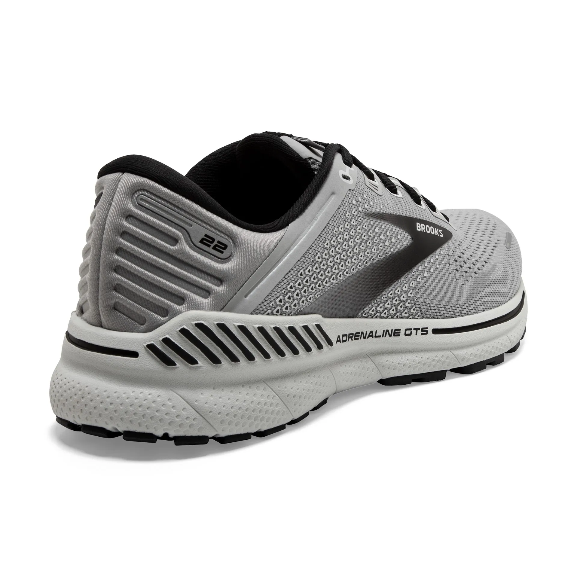 Brooks Mens Adrenaline 22 Support Running Shoe- Alloy/Grey/Black