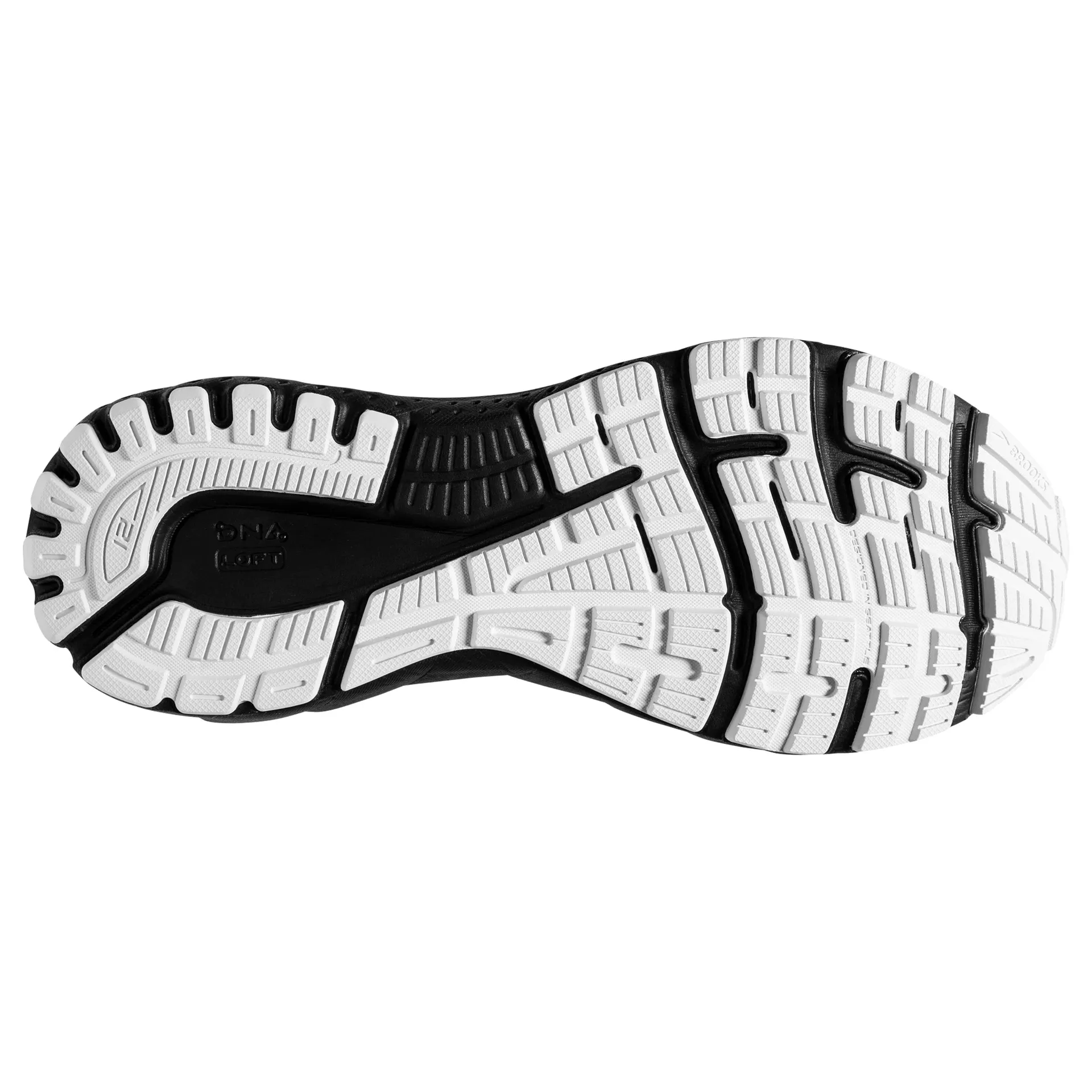 Brooks Mens Adrenaline GTS 21 Running Shoe- White/Grey/Black