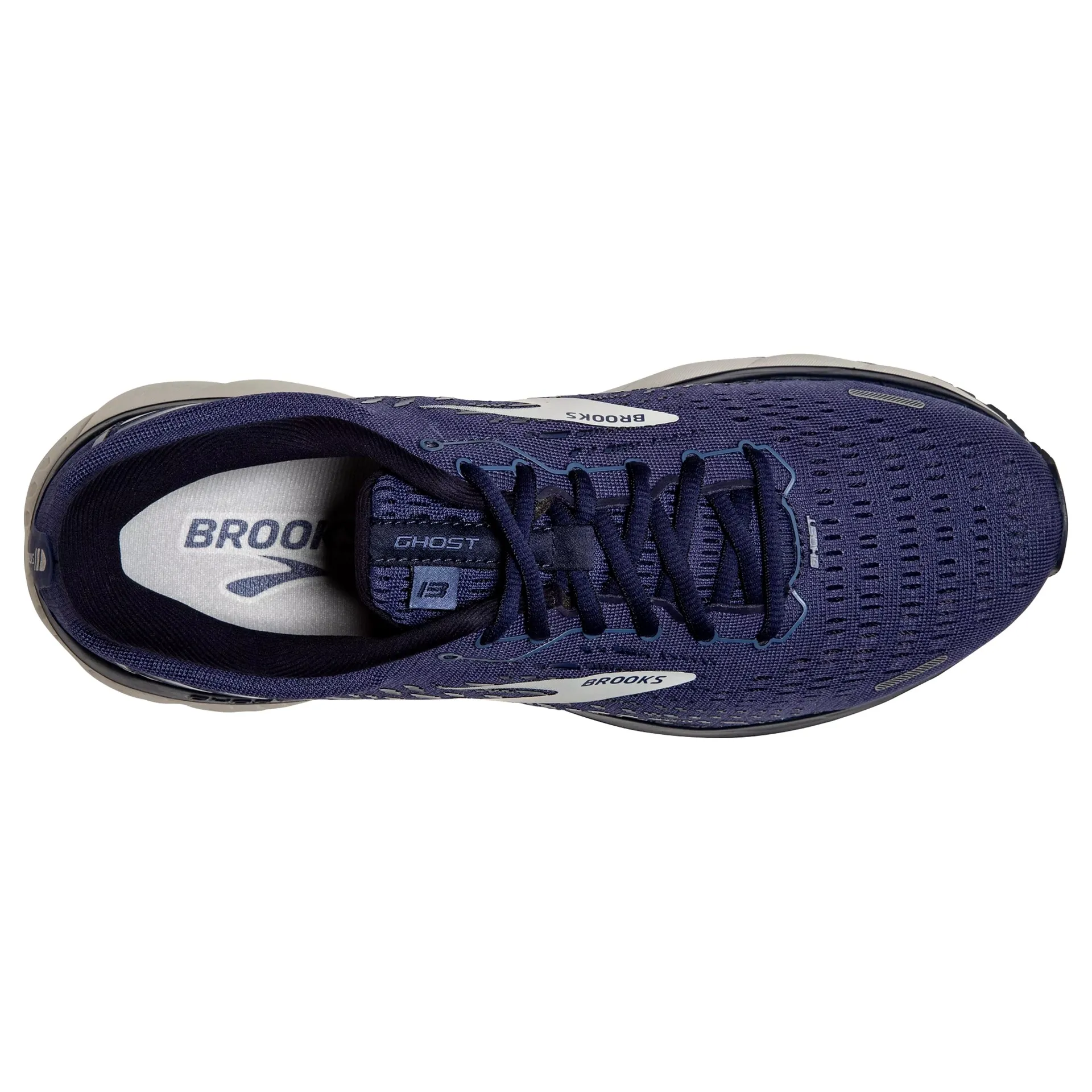 Brooks Mens Ghost 13 Running Shoe- Deep Cobalt/Grey/Navy