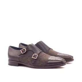--Brown Double Monk Shoe-