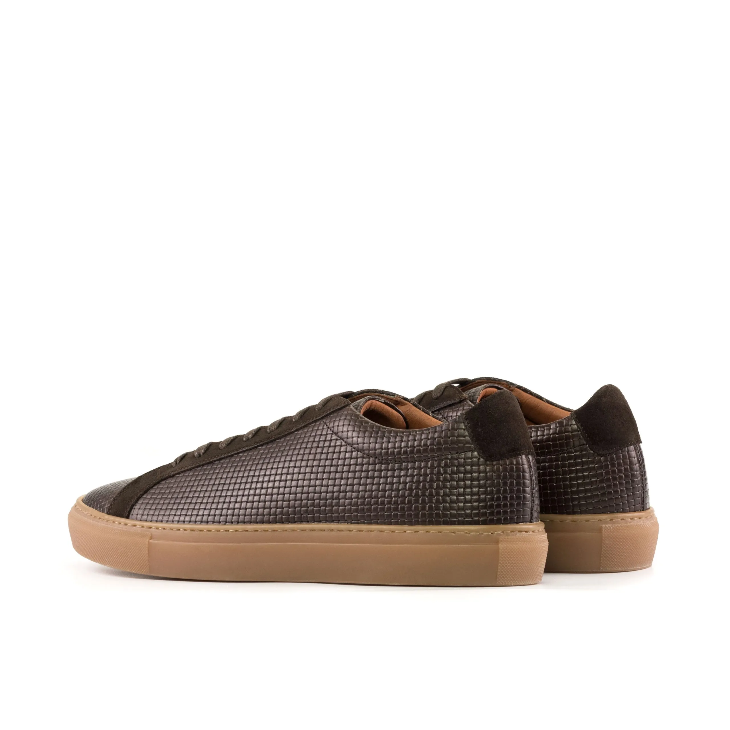 --Brown Low Top Trainer-