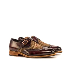 --Brown Single Monk Shoe-