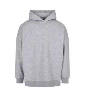 Build Your Brand Mens Oversized Cut-On Hoodie (Gray) - UTRW8380