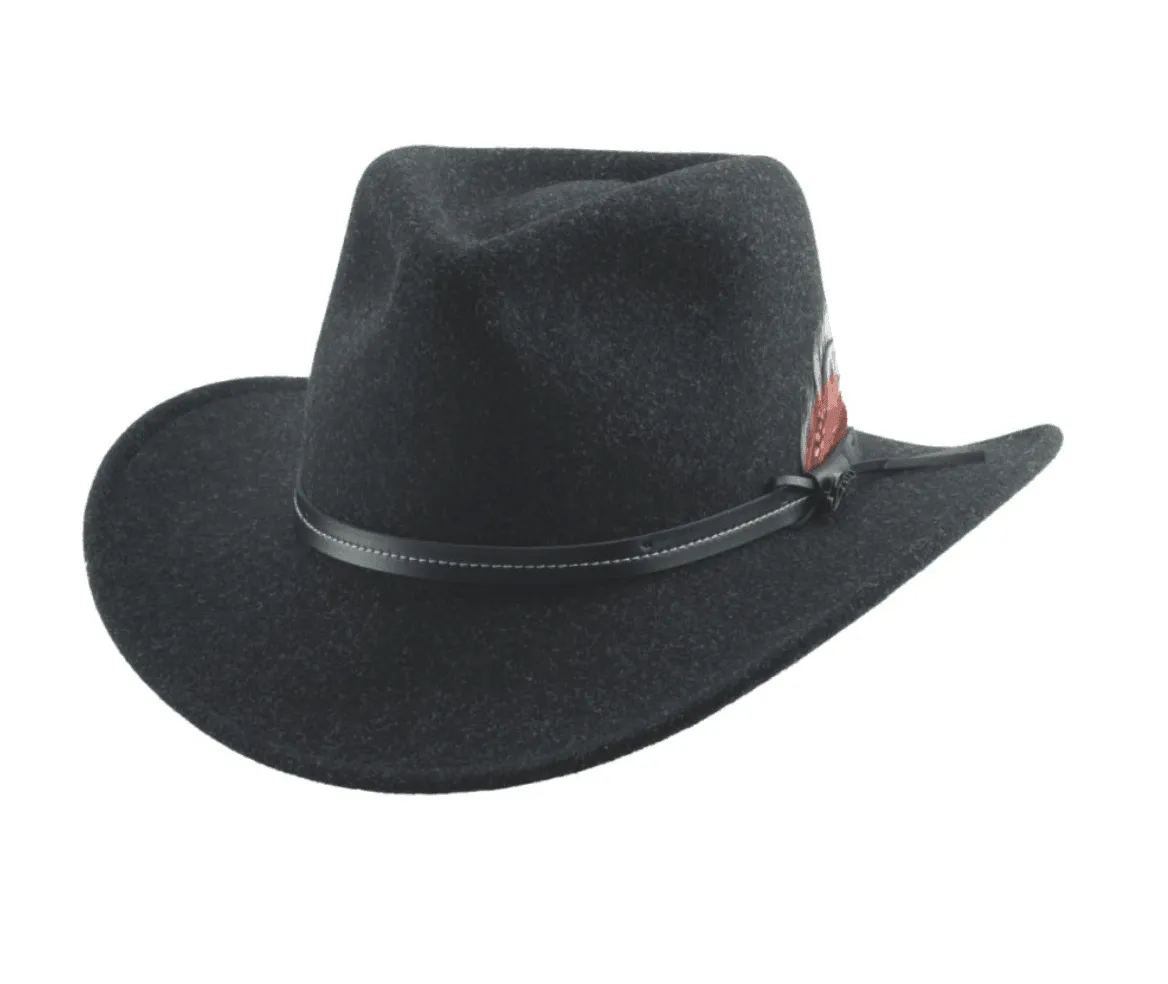 Bullhide Evanston Black Casual Felt Hat 0856BL