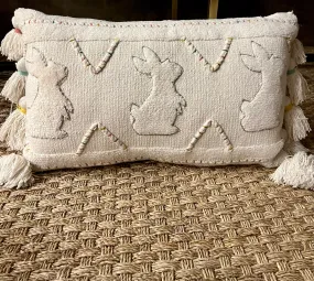 Bunny Tassel Pillow - Multi